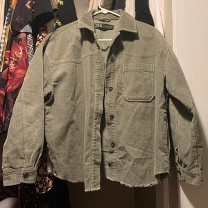 Oversized ZARA corduroy shirt jacket